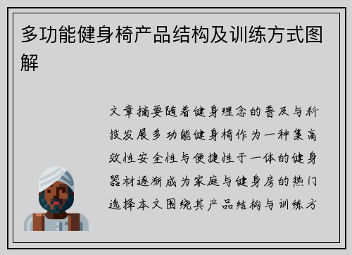 多功能健身椅产品结构及训练方式图解